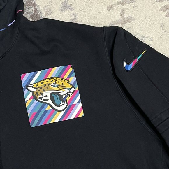 Nike NFL Crucial Catch Hoodie Men 3XL Cancer Jacksonville Jaguars #68 Team Issue - Picture 3 of 14